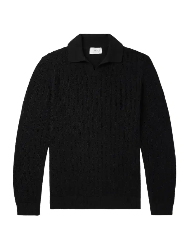 MR P. Open-Knit Wool Polo Shirt - Men