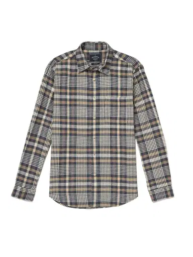 Portuguese Flannel Manta Checked Organic Cotton Shirt - Men | Thumbnail 1