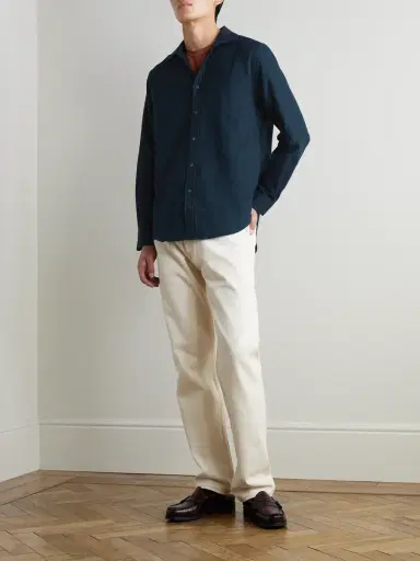 Portuguese Flannel Espiga Herringbone Cotton-Flannel Shirt - Men | Thumbnail 2 Portuguese Flannel Espiga Herringbone Cotton-Flannel Shirt - Men | Thumbnail 2