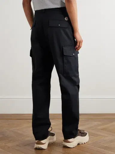 Moncler Straight-Leg Pleated Stretch-Cotton Gabardine Cargo Trousers - Men | Thumbnail 4 Moncler Straight-Leg Pleated Stretch-Cotton Gabardine Cargo Trousers - Men | Thumbnail 4