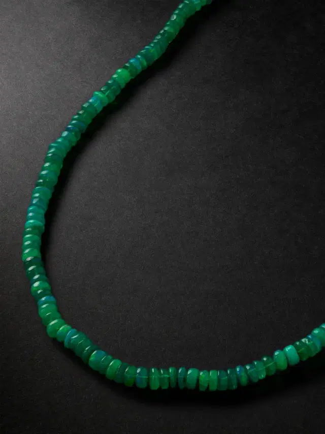 JIA JIA Jumbo Gold Opal Beaded Necklace - Men