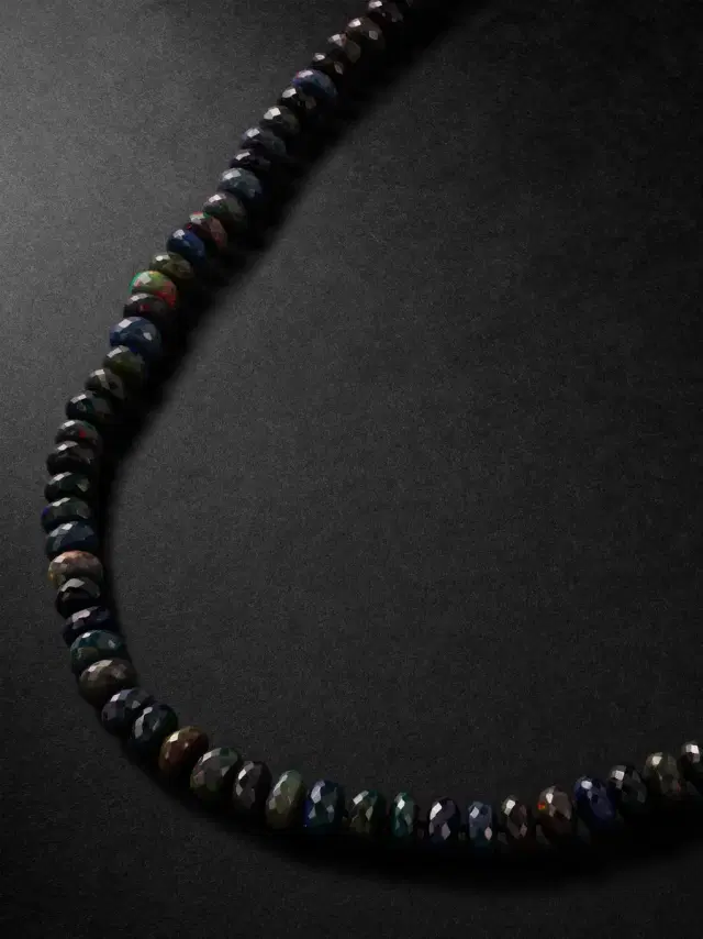 JIA JIA Lightening Ridge Gold Opal Necklace - Men