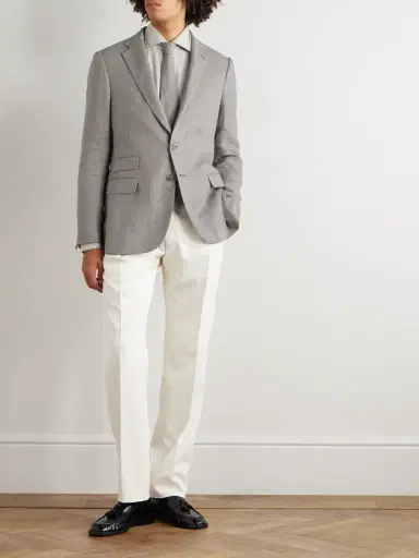 Ralph Lauren Purple Label Kent Herringbone Linen, Silk and Cotton-Blend Suit Jacket - Men | Thumbnail 2 Ralph Lauren Purple Label Kent Herringbone Linen, Silk and Cotton-Blend Suit Jacket - Men | Thumbnail 2