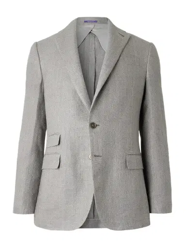 Ralph Lauren Purple Label Kent Herringbone Linen, Silk and Cotton-Blend Suit Jacket - Men | Thumbnail 1 Ralph Lauren Purple Label Kent Herringbone Linen, Silk and Cotton-Blend Suit Jacket - Men | Thumbnail 1