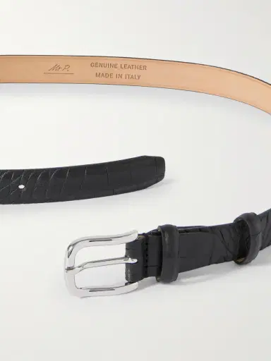 MR P. 2.5cm Croc-Effect Leather Belt - Men | Thumbnail 2 MR P. 2.5cm Croc-Effect Leather Belt - Men | Thumbnail 2