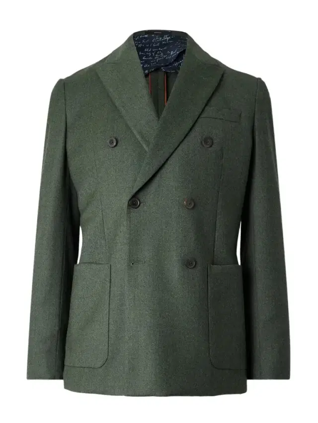 Double-Breasted Wool and Cashmere-Blend Suit Jacket - Men