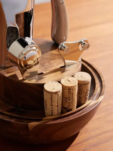 L'Atelier Du Vin Oeno Motion Groom Walnut Wood, Glass and Steel Corkscrew Set - Men | Thumbnail 3