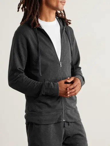 James Perse Garment-Dyed Cotton-Jersey Zip-Up Hoodie - Men | Thumbnail 3 James Perse Garment-Dyed Cotton-Jersey Zip-Up Hoodie - Men | Thumbnail 3
