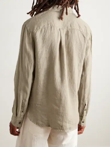 James Perse Garment-Dyed Linen Shirt - Men | Thumbnail 3