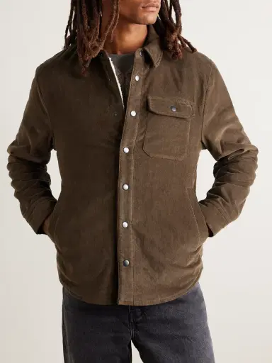 James Perse Fleece-Lined Cotton-Blend Corduroy Shirt Jacket - Men | Thumbnail 3 James Perse Fleece-Lined Cotton-Blend Corduroy Shirt Jacket - Men | Thumbnail 3