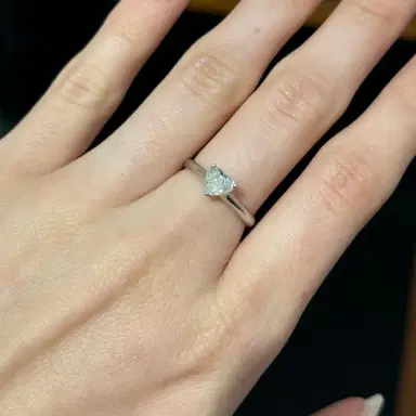 Wish Fine Jewelry 0.46ct Heart Shape Diamond 18K Gold Ring | Thumbnail 2