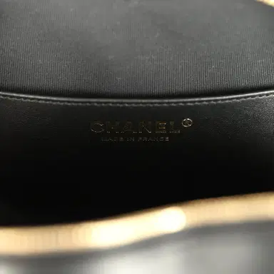 Chanel Chanel CC In Love Large Heart Bag with Chain Black Lambskin Light Gold Hardware | Thumbnail 9 Chanel Chanel CC In Love Large Heart Bag with Chain Black Lambskin Light Gold Hardware | Thumbnail 9