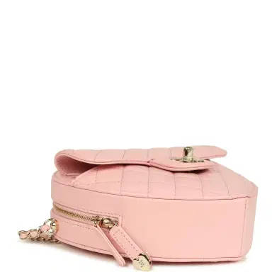 Chanel Chanel CC In Love Large Heart Bag with Chain Light Pink Lambskin Light Gold Hardware | Thumbnail 7 Chanel Chanel CC In Love Large Heart Bag with Chain Light Pink Lambskin Light Gold Hardware | Thumbnail 7