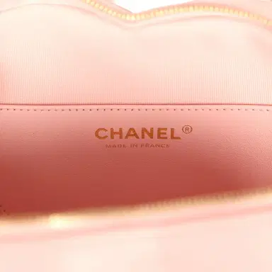 Chanel Chanel CC In Love Large Heart Bag with Chain Light Pink Lambskin Light Gold Hardware | Thumbnail 9 Chanel Chanel CC In Love Large Heart Bag with Chain Light Pink Lambskin Light Gold Hardware | Thumbnail 9