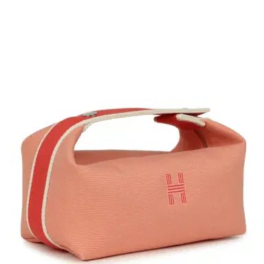 HERMÈS Hermes Bride A Brac Carre Case PM Goyave Canvas Palladium Hardware | Thumbnail 2 HERMÈS Hermes Bride A Brac Carre Case PM Goyave Canvas Palladium Hardware | Thumbnail 2