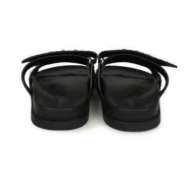 HERMÈS Hermes Chypre Techno Sandals Black Studded Calfskin Palladium Hardware 38 EU | Thumbnail 6
