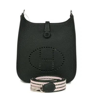 HERMÈS Hermes Evelyne TPM Vert Fonce Clemence Palladium Hardware | Thumbnail 1