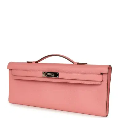 HERMÈS Hermes Kelly Cut Rose Confetti Epsom Palladium Hardware | Thumbnail 5
