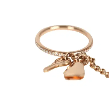HERMÈS Pre-owned Hermes Kelly Cadenas Double Ring 18K Rose Gold & Diamonds | Thumbnail 8 HERMÈS Pre-owned Hermes Kelly Cadenas Double Ring 18K Rose Gold & Diamonds | Thumbnail 8