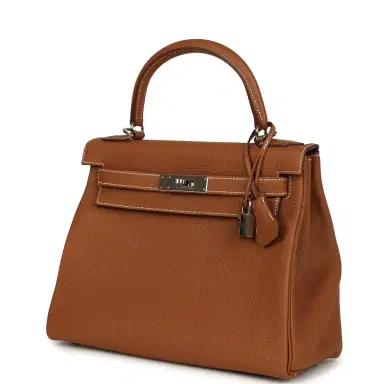 HERMÈS Pre-owned Hermes Kelly Retourne 28 Gold Togo Palladium Hardware | Thumbnail 5