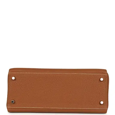 HERMÈS Pre-owned Hermes Kelly Retourne 28 Gold Togo Palladium Hardware | Thumbnail 6