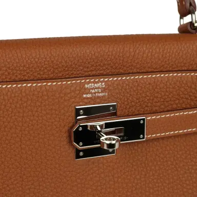 HERMÈS Pre-owned Hermes Kelly Retourne 28 Gold Togo Palladium Hardware | Thumbnail 7
