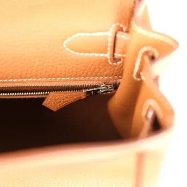 HERMÈS Pre-owned Hermes Kelly Retourne 28 Gold Togo Palladium Hardware | Thumbnail 9