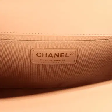 Chanel Preowned Chanel Medium Boy Bag Dark Beige Lambskin Antique Gold Hardware | Thumbnail 9 Chanel Preowned Chanel Medium Boy Bag Dark Beige Lambskin Antique Gold Hardware | Thumbnail 9
