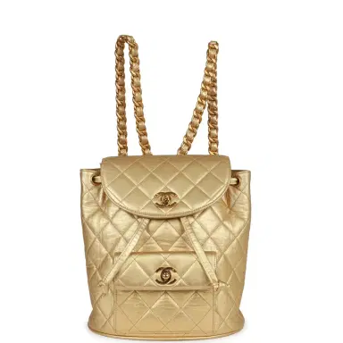 Chanel Vintage Chanel Duma Backpack Gold Metallic Lambskin Gold Hardware | Thumbnail 7 Chanel Vintage Chanel Duma Backpack Gold Metallic Lambskin Gold Hardware | Thumbnail 7