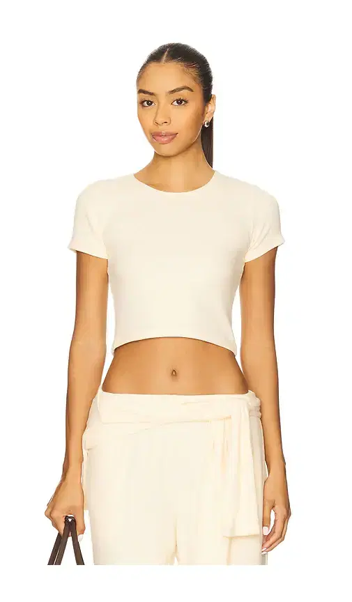 LESET Lauren Crop Slim Fit Tee