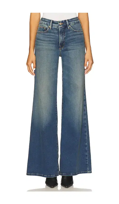 Good American Soft Tech Good Waist Palazzo Jeans