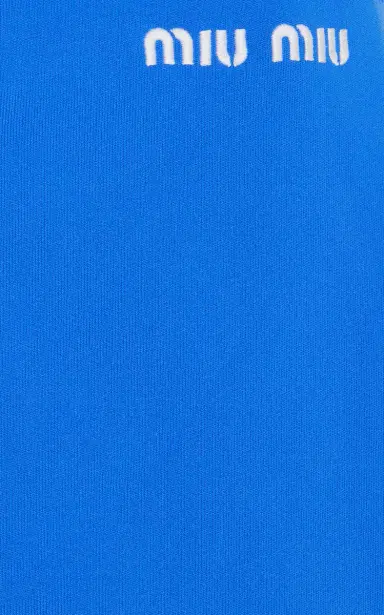 Miu Miu Stretch-Nylon Midi Skirt - Blue | Thumbnail 5