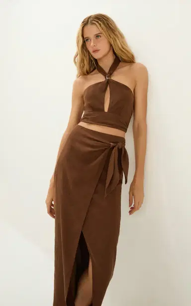 ViX Luna Knotted Midi Skirt | Thumbnail 4