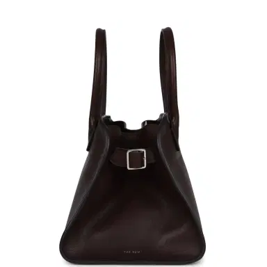 The Row The Row Soft Margaux 10 Bag Chestnut Saddle Leather Silver Hardware | Thumbnail 3 The Row The Row Soft Margaux 10 Bag Chestnut Saddle Leather Silver Hardware | Thumbnail 3