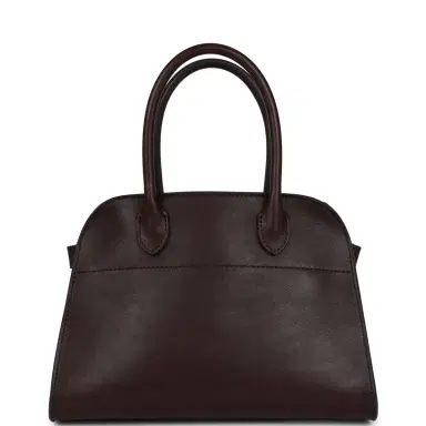 The Row The Row Soft Margaux 10 Bag Chestnut Saddle Leather Silver Hardware | Thumbnail 4 The Row The Row Soft Margaux 10 Bag Chestnut Saddle Leather Silver Hardware | Thumbnail 4