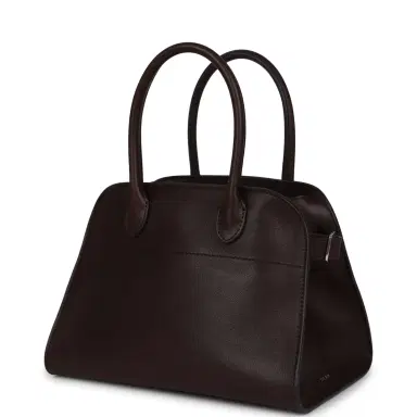 The Row The Row Soft Margaux 10 Bag Chestnut Saddle Leather Silver Hardware | Thumbnail 5 The Row The Row Soft Margaux 10 Bag Chestnut Saddle Leather Silver Hardware | Thumbnail 5