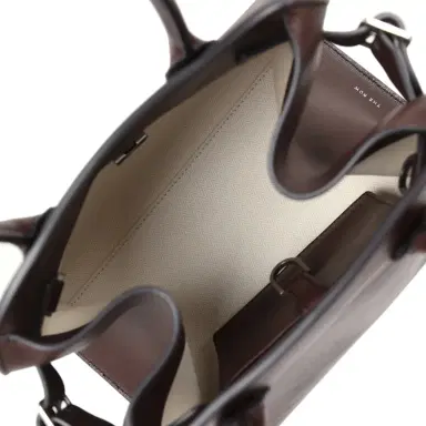 The Row The Row Soft Margaux 10 Bag Chestnut Saddle Leather Silver Hardware | Thumbnail 9 The Row The Row Soft Margaux 10 Bag Chestnut Saddle Leather Silver Hardware | Thumbnail 9