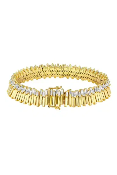 Suzanne Kalan Baguette Diamond Jagged Tennis Bracelet | Thumbnail 5