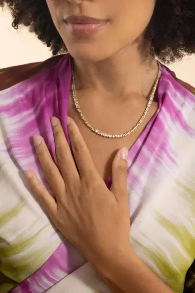 Suzanne Kalan Half and Half Diamond Station Necklace | Thumbnail 2