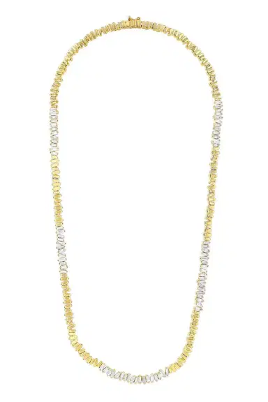 Suzanne Kalan Half and Half Diamond Station Necklace | Thumbnail 1