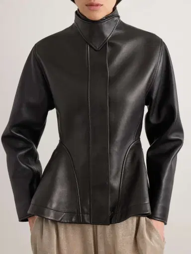 Alaïa Leather Peplum Jacket | Thumbnail 3 Alaïa Leather Peplum Jacket | Thumbnail 3