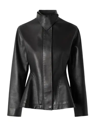 Alaïa Leather Peplum Jacket | Thumbnail 1 Alaïa Leather Peplum Jacket | Thumbnail 1