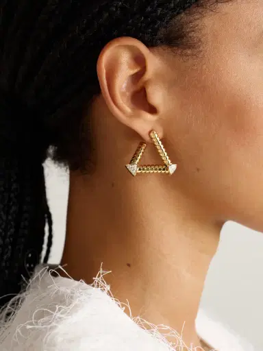 Marina B Trisolina Traliccio 18-karat Gold Diamond Earrings | Thumbnail 2