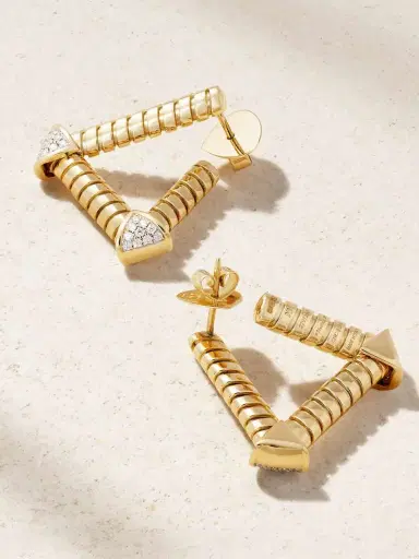 Marina B Trisolina Traliccio 18-karat Gold Diamond Earrings | Thumbnail 3