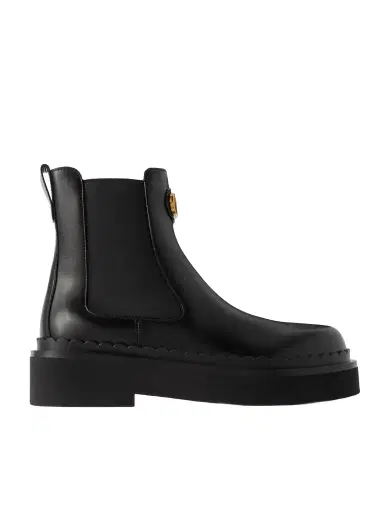 Valentino Garavani Beatle Vlogo 45 Leather Ankle Boots | Thumbnail 1 Valentino Garavani Beatle Vlogo 45 Leather Ankle Boots | Thumbnail 1