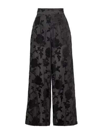 Loretta Caponi Cipro Devoré-velvet Straight-leg Pants | Thumbnail 1 Loretta Caponi Cipro Devoré-velvet Straight-leg Pants | Thumbnail 1