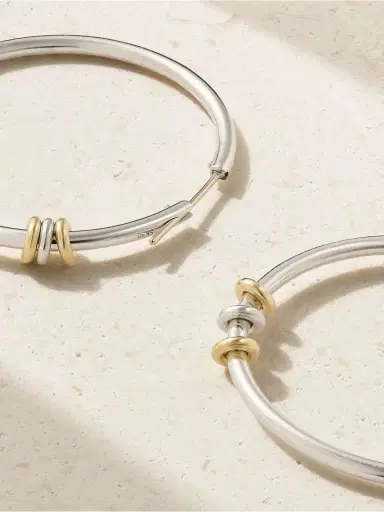 Spinelli Kilcollin Pegasus Sterling Silver And 18-karat Gold Hoop Earrings | Thumbnail 3