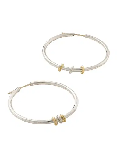 Spinelli Kilcollin Pegasus Sterling Silver And 18-karat Gold Hoop Earrings | Thumbnail 1