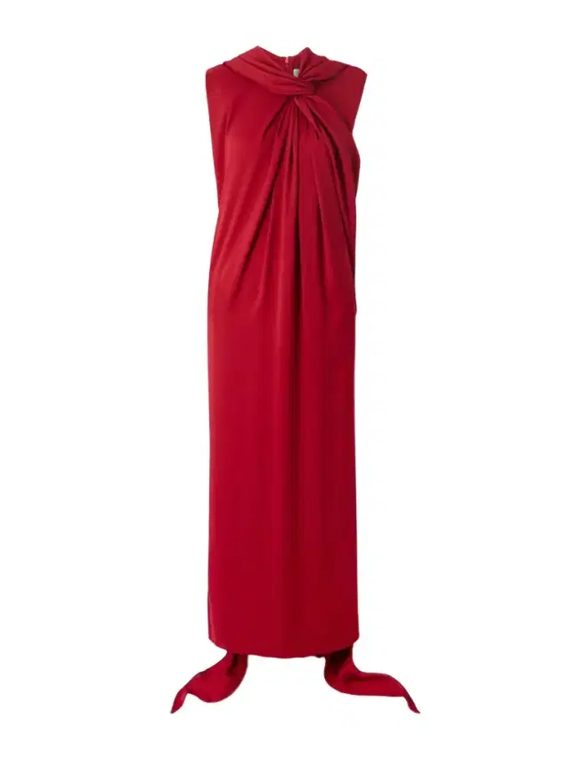 Draped Crepe De Chine Maxi Dress