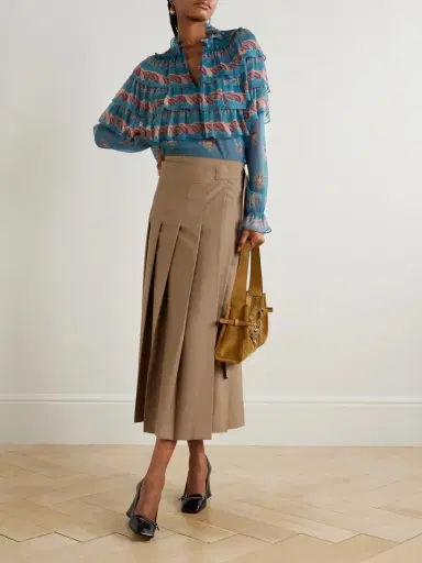 Etro Ruffled Tiered Printed Silk-chiffon Blouse | Thumbnail 2